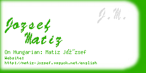 jozsef matiz business card